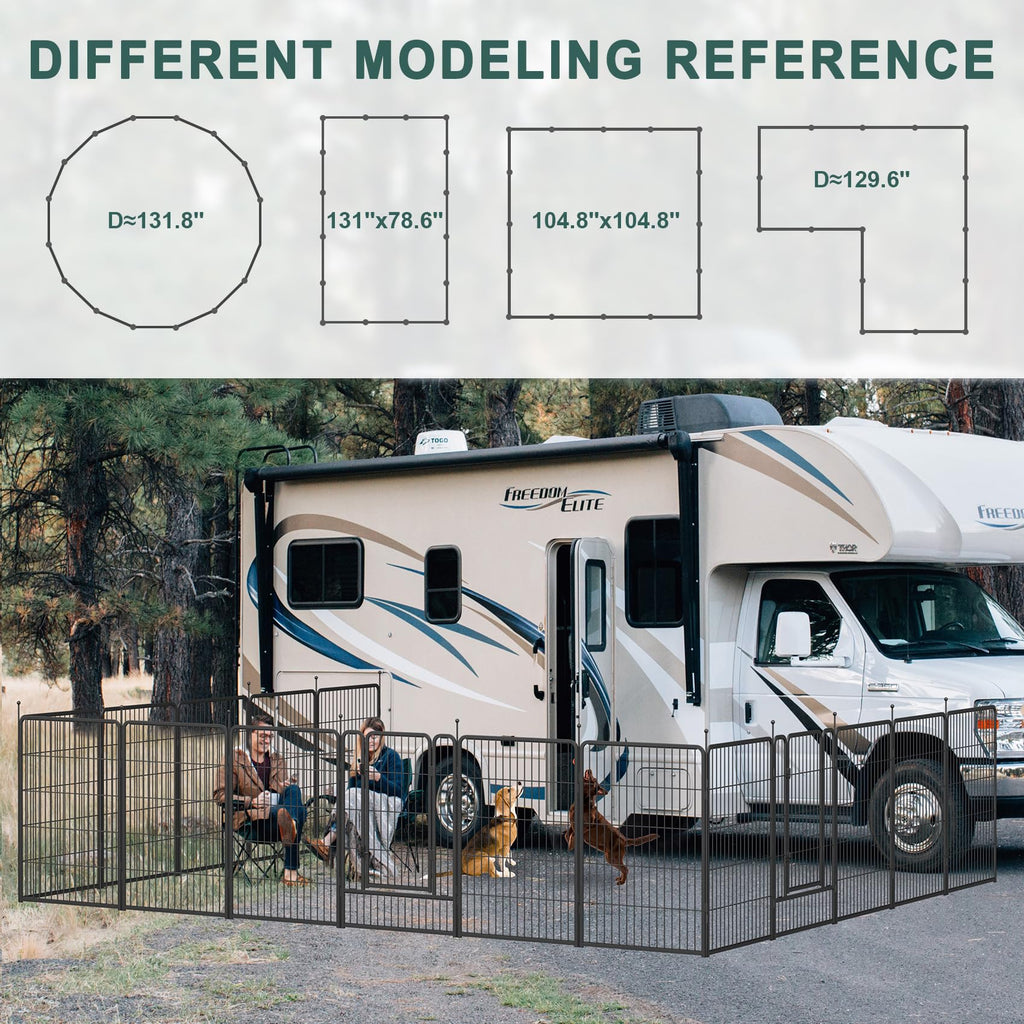 16 Panel 40" Height Dog Playpen with Doors T9958