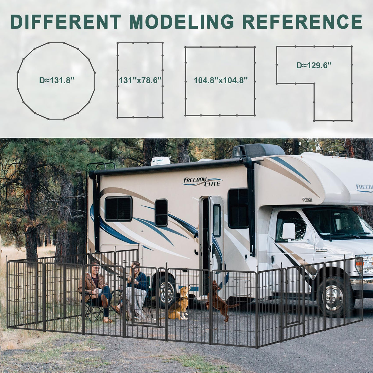 16 Panel 40" Height Dog Playpen with Doors T9958