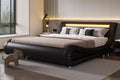Full Size Bed Frame with Upholstered LED Headboard S35792