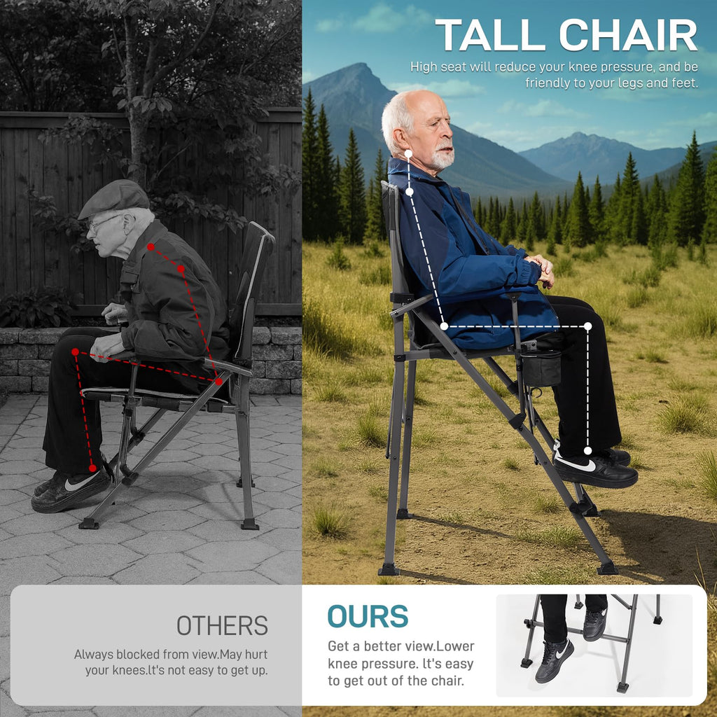 Tall Foldable Camping Chair F584