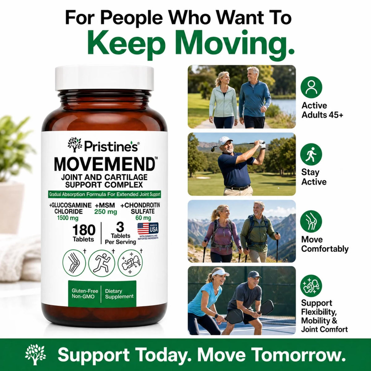 Glucosamine MSM Chondroitin Joint Support 180 Tablets A390