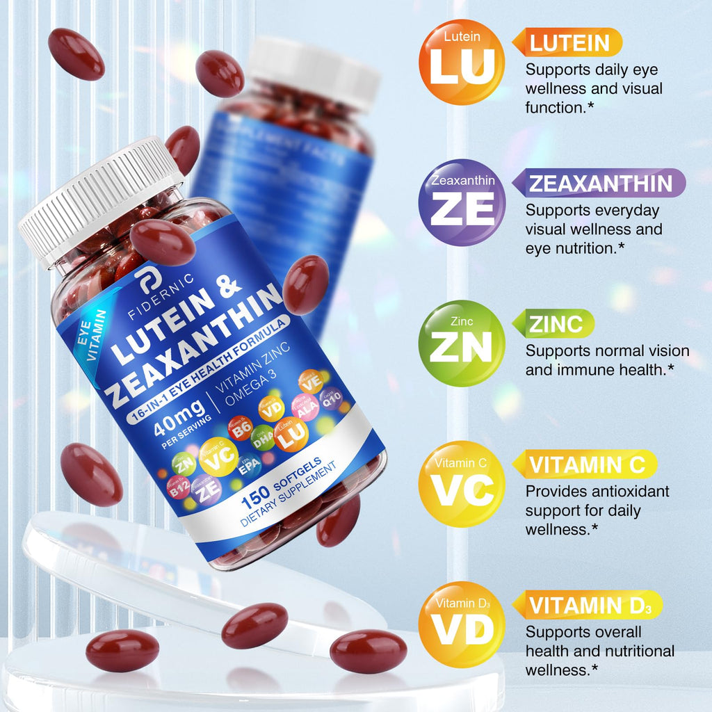 Lutein and Zeaxanthin Eye Vitamins 150 Softgels F28876