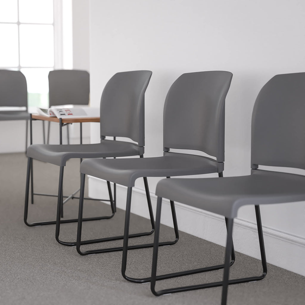 Gray Stacking Chairs Set of 5 W581827