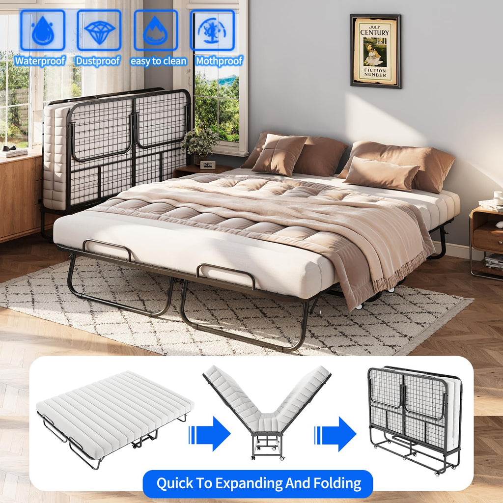 Queen Size Folding Bed with Memory Mattress L399325