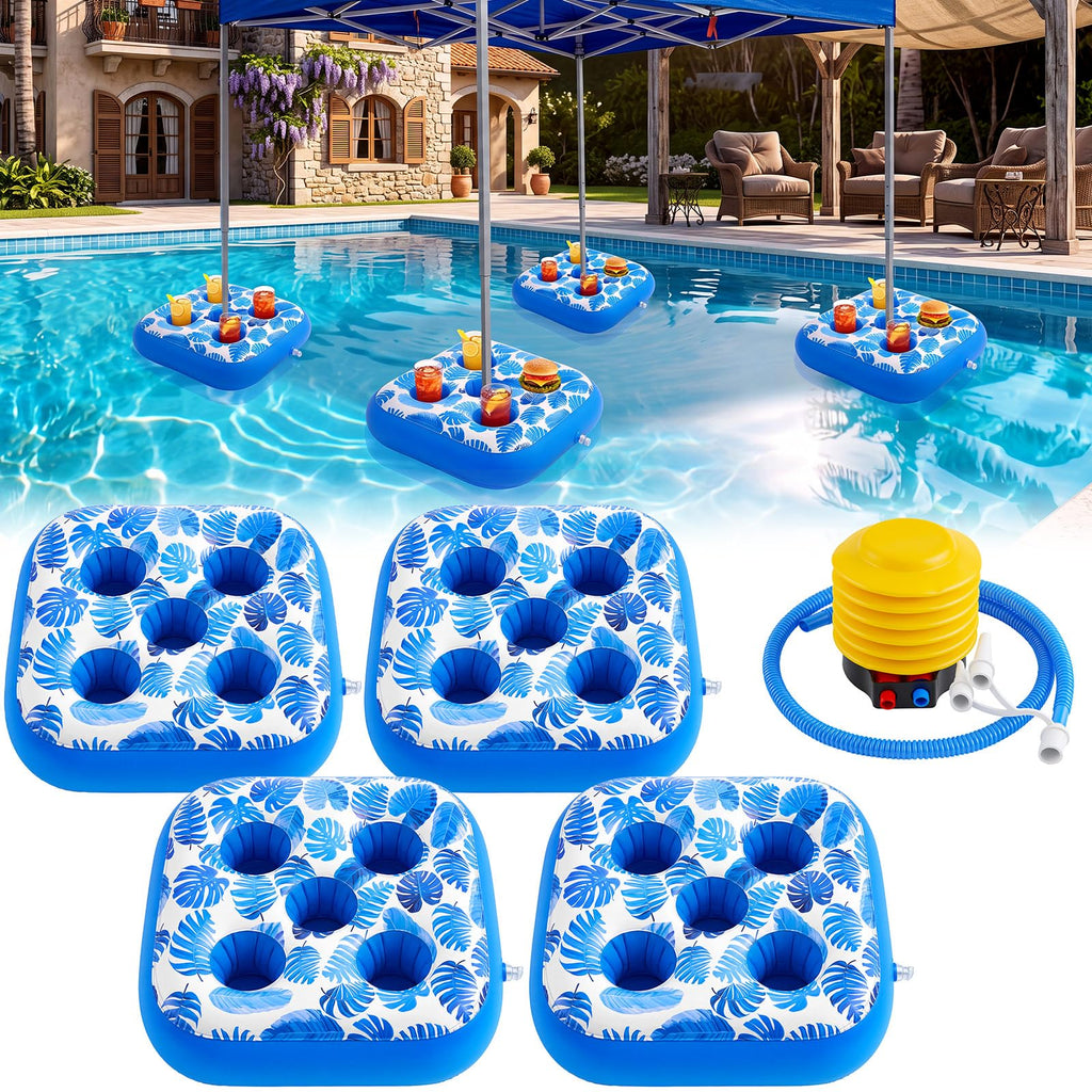 4 Inflatable Base Floats with Cup Holders G261