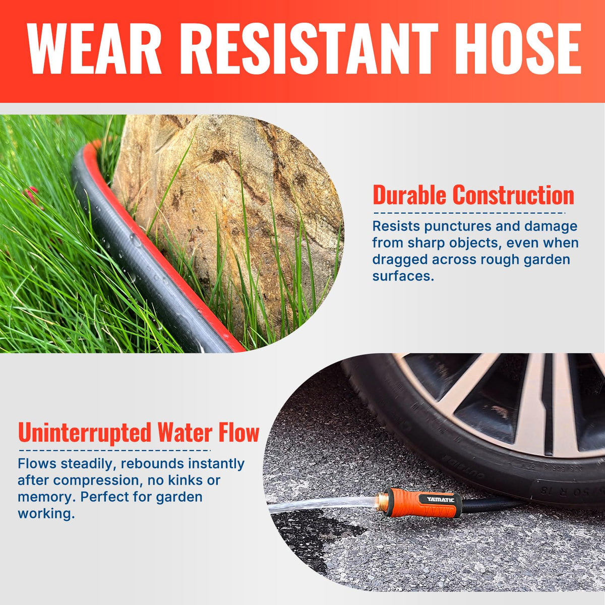100FT Garden Hose with 10 Function Nozzle Q567740