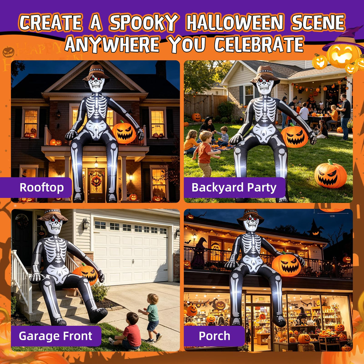 10FT Halloween Inflatable Skeleton J395