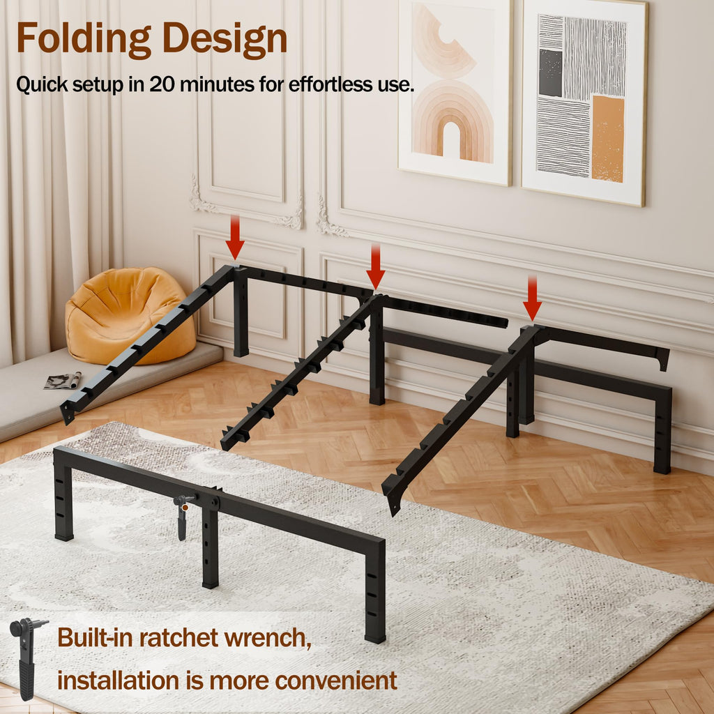 16 Inch Heavy Duty Metal Platform Bed Frame Full Size R9687