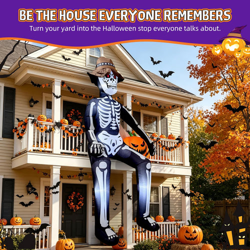 10FT Halloween Inflatable Skeleton J395