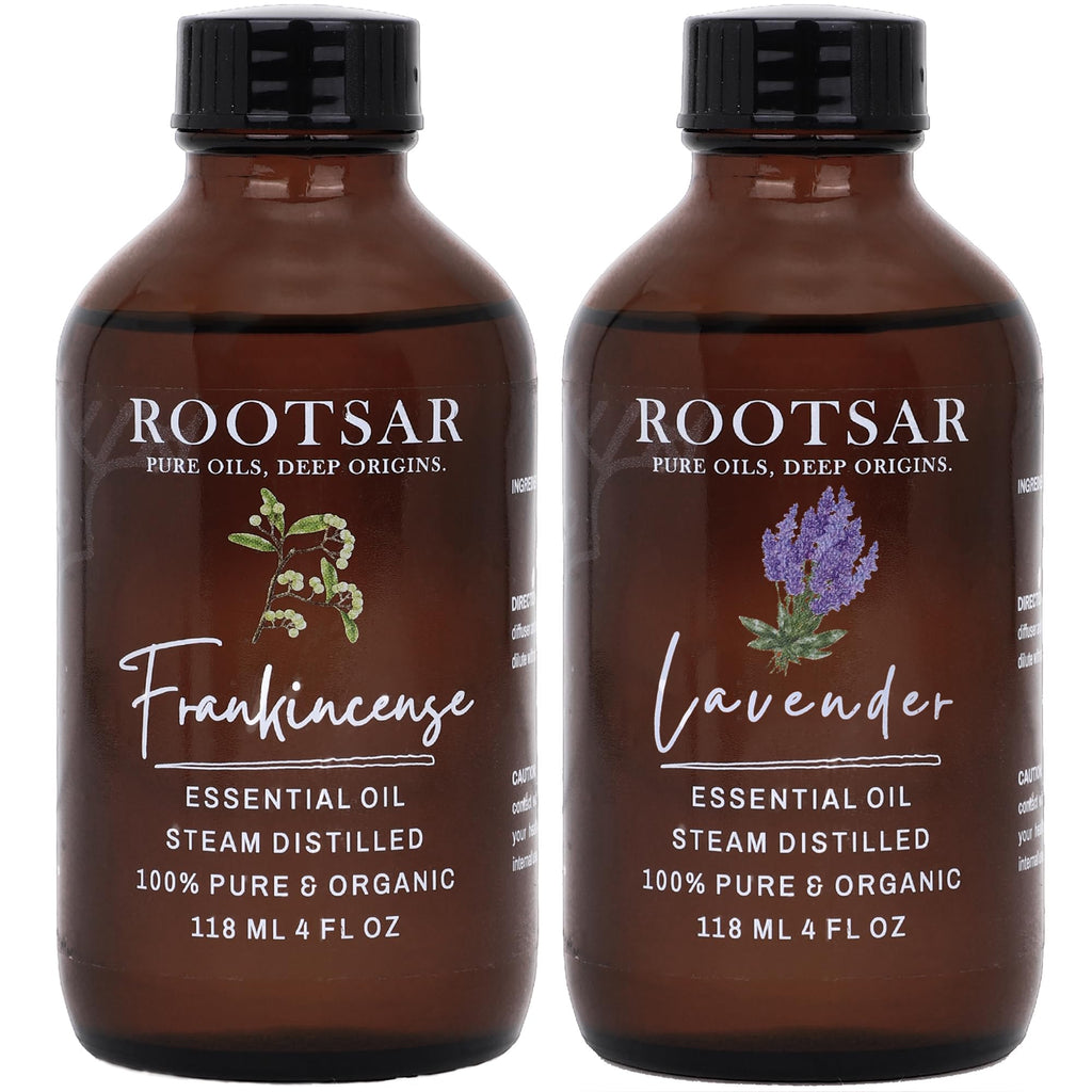 2 Pack Frankincense and Lavender Essential Oils 4 Fl Oz H272117
