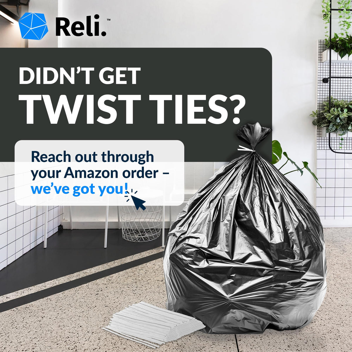 Black Heavy Duty Trash Bags 30 Count W271277