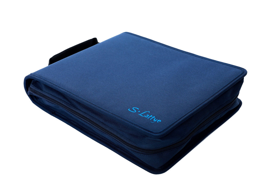 DVD CD Storage Case with Title Cover Pages, Blue, 192 Disk Units U9509