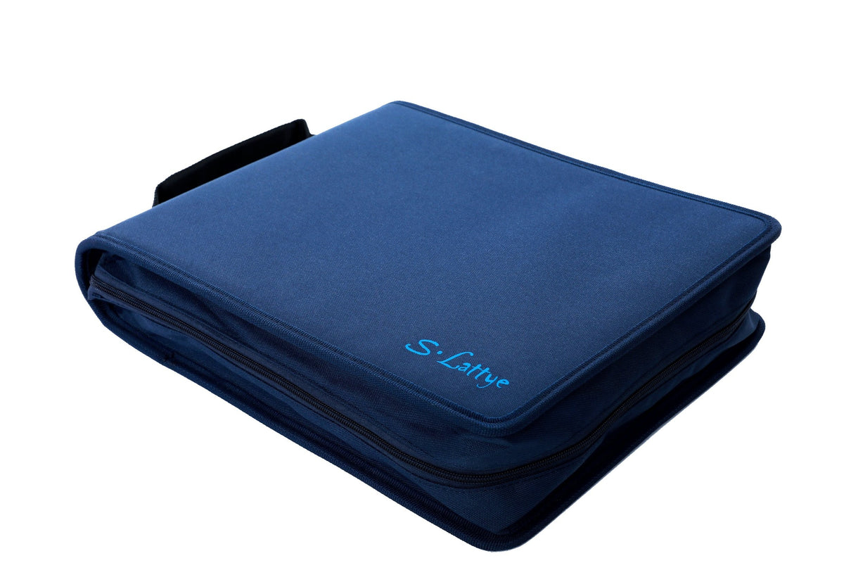 DVD CD Storage Case with Title Cover Pages, Blue, 192 Disk Units U9509