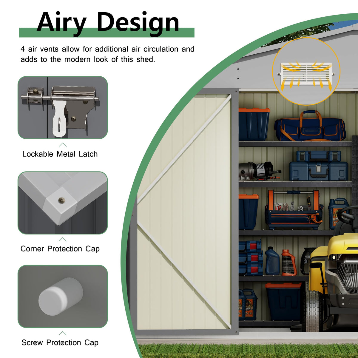 10x14 FT Outdoor Storage Shed Q28657