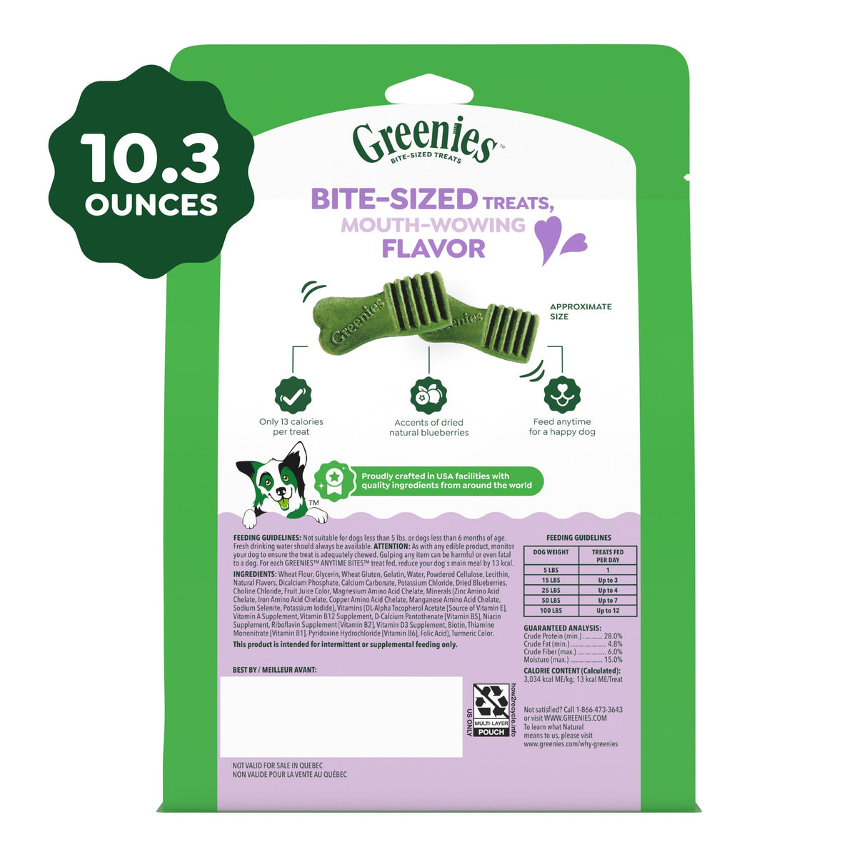 Blueberry Flavor Dog Treats 10.3 oz M7020