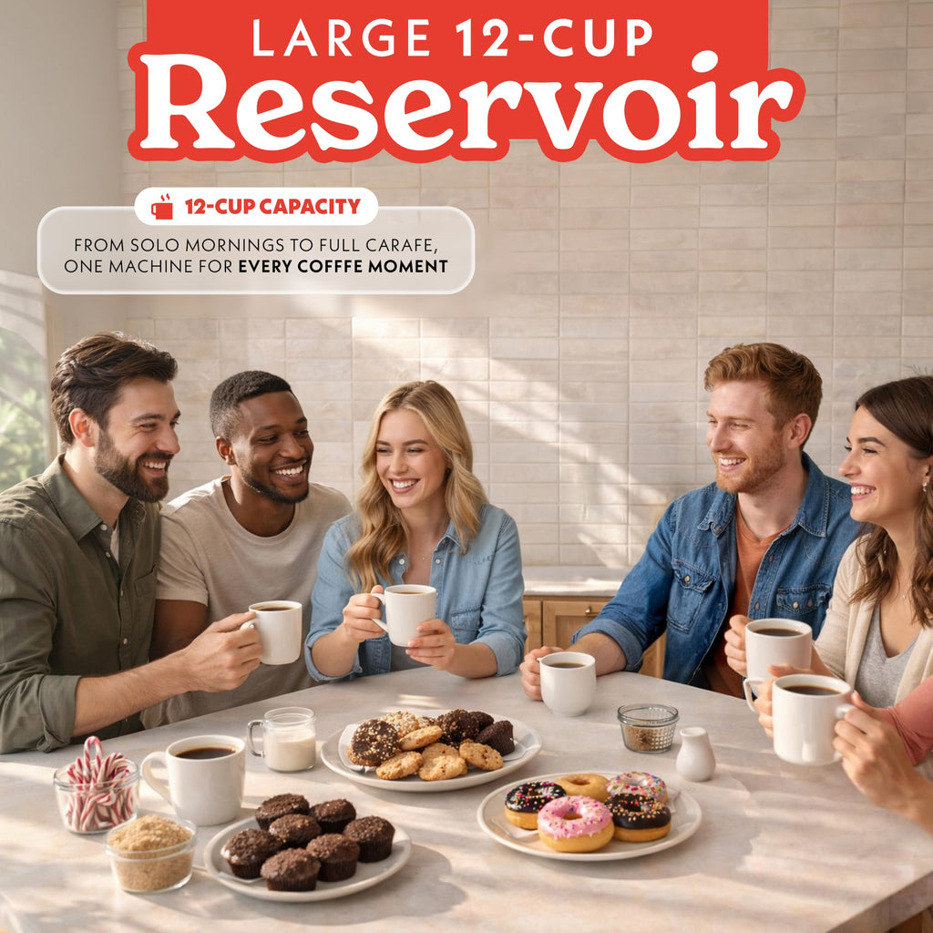 Black 12-Cup Single Serve Coffee Maker X3000