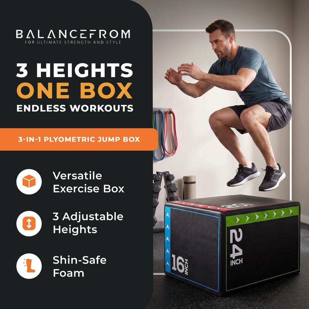 3-in-1 Foam Plyometric Jump Box B535
