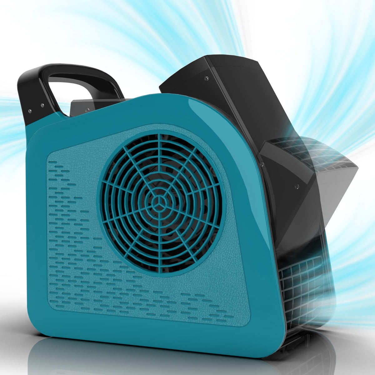 Blue 355CFM 3 Speed Air Mover Blower Fan with 2 Outlets F91651
