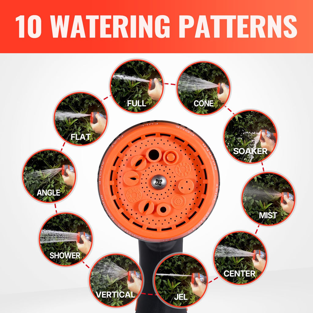 100FT Garden Hose with 10 Function Nozzle Q567740