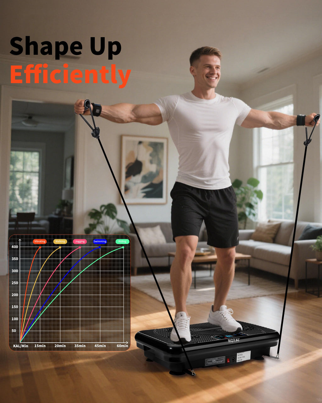 Vibration Plate Exercise Machine 400 lbs Capacity I915408