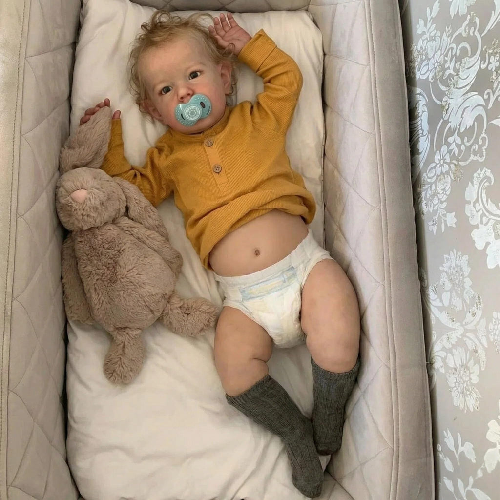 22" Realistic Baby Doll Boy Blonde Hair U416368