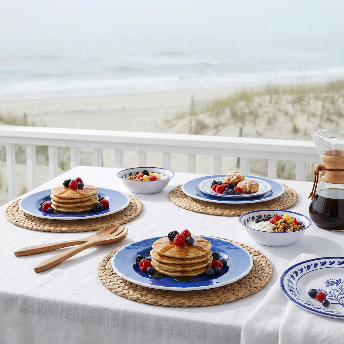 Blue 12-Piece Melamine Dinnerware Set B626335