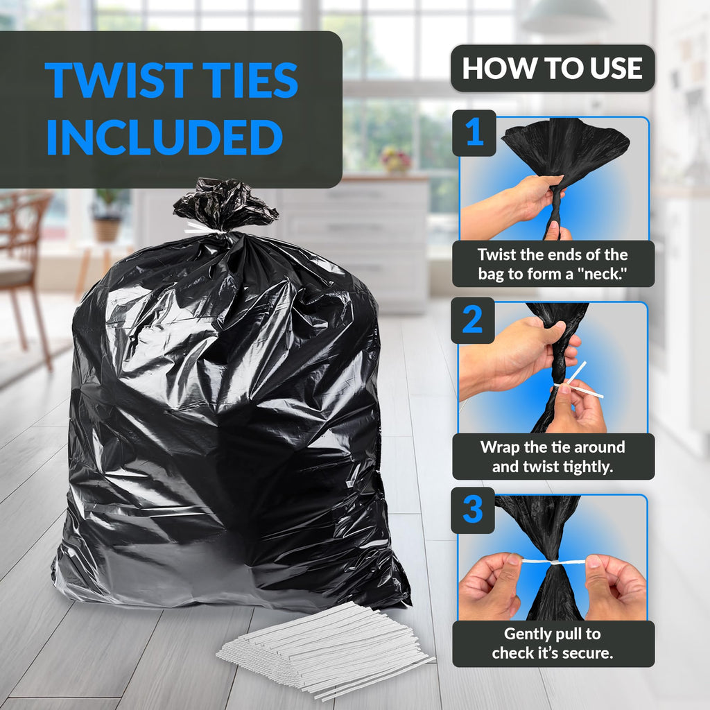 Black Heavy Duty Trash Bags 30 Count W271277