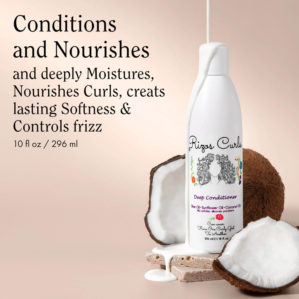 Deep Conditioner with Coconut Oil, Sunflower Oil & Shea Butter, 10 oz W348