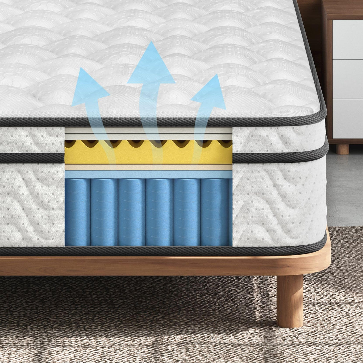 Full 12 Inch Hybrid Mattress in a Box C8634