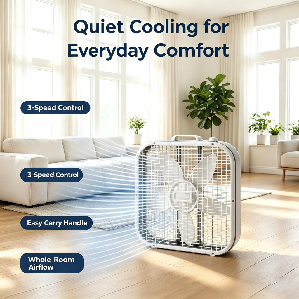 20 Inch 3 Speed Weather Resistant Box Fan B5513