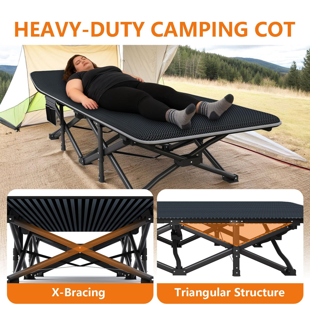 31.5" Wide Camping Cot with Pad N9830