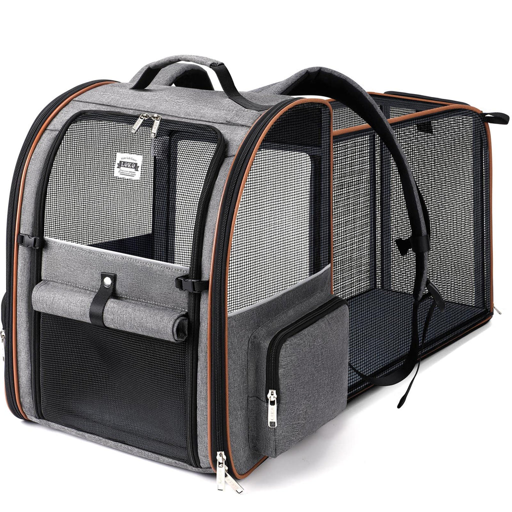 Expandable Cat Carrier Backpack with Sun Shade I839180