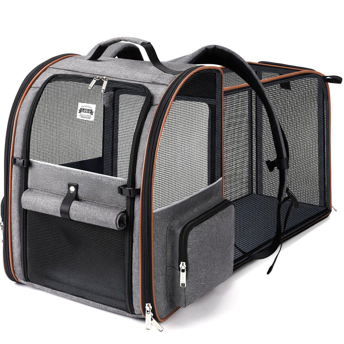 Expandable Cat Carrier Backpack with Sun Shade I839180
