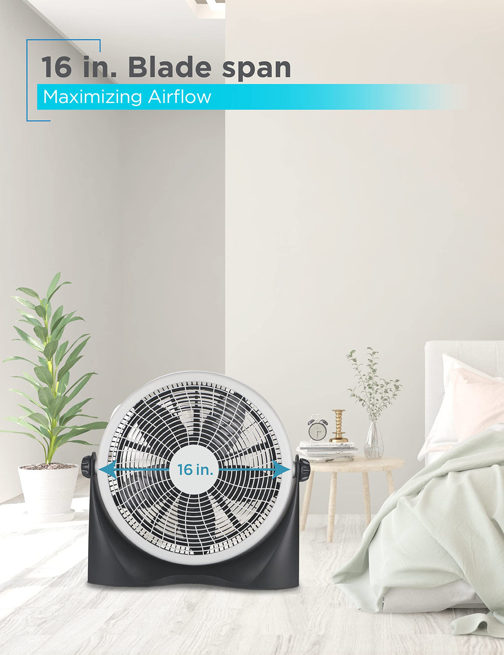 15.6” High Velocity Floor Fan, 3 Speeds J251505