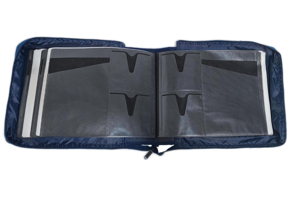 DVD CD Storage Case with Title Cover Pages, Blue, 192 Disk Units U9509