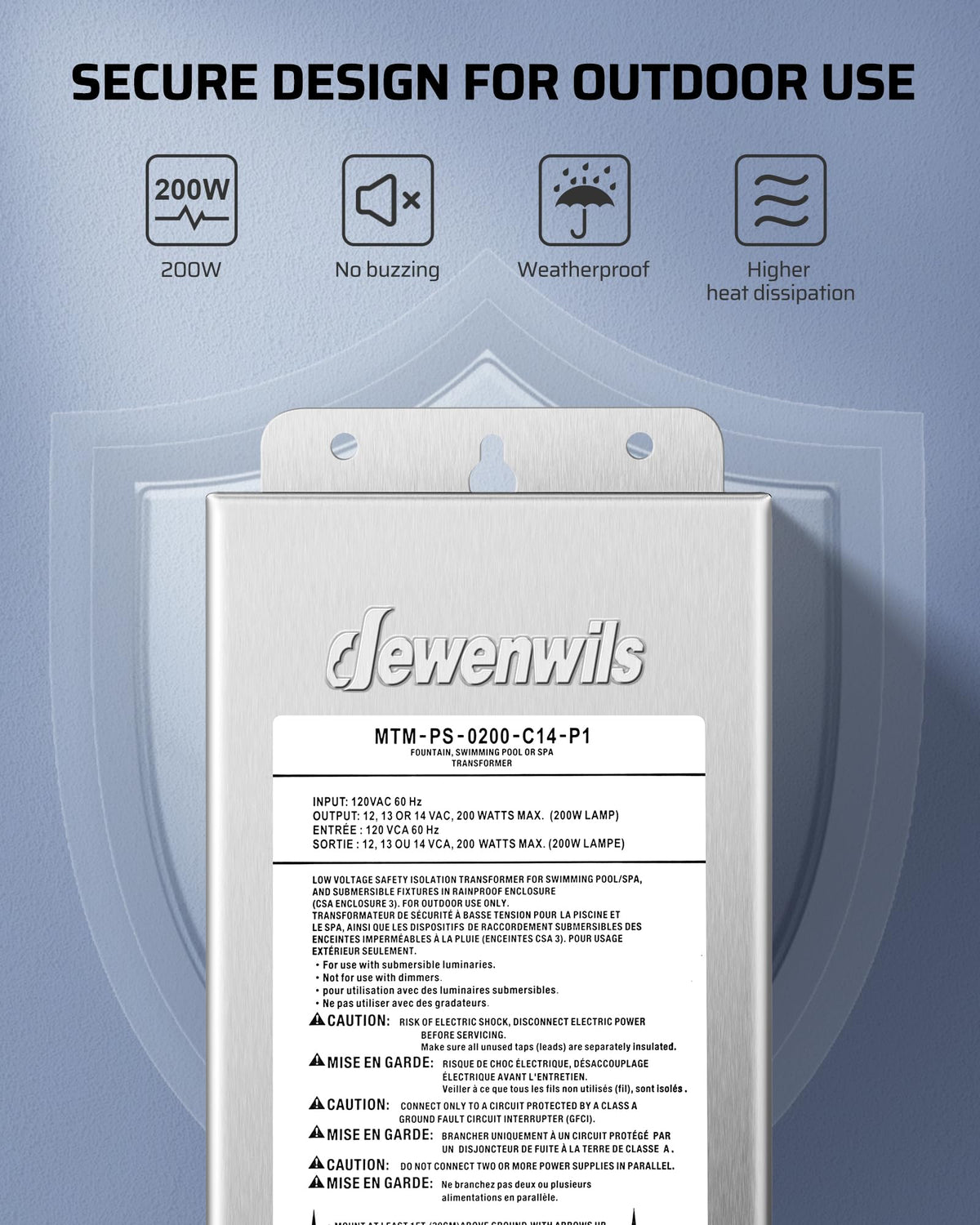 200W Low Voltage Pool Transformer P1689