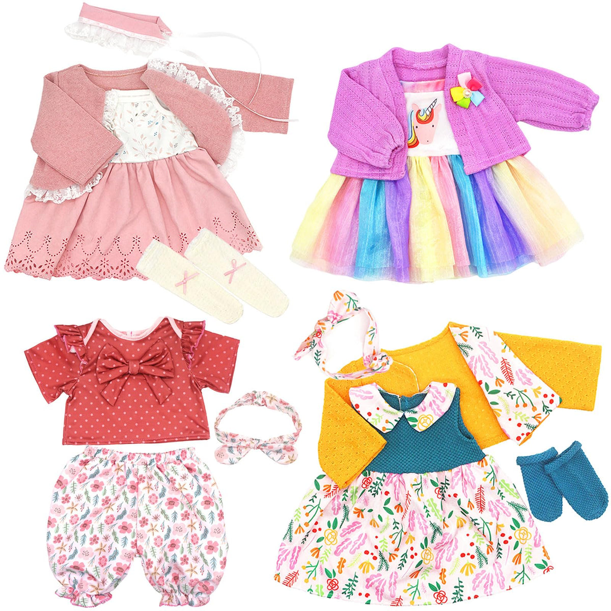 18-22 Inch Doll Clothes 4-Packs E3805