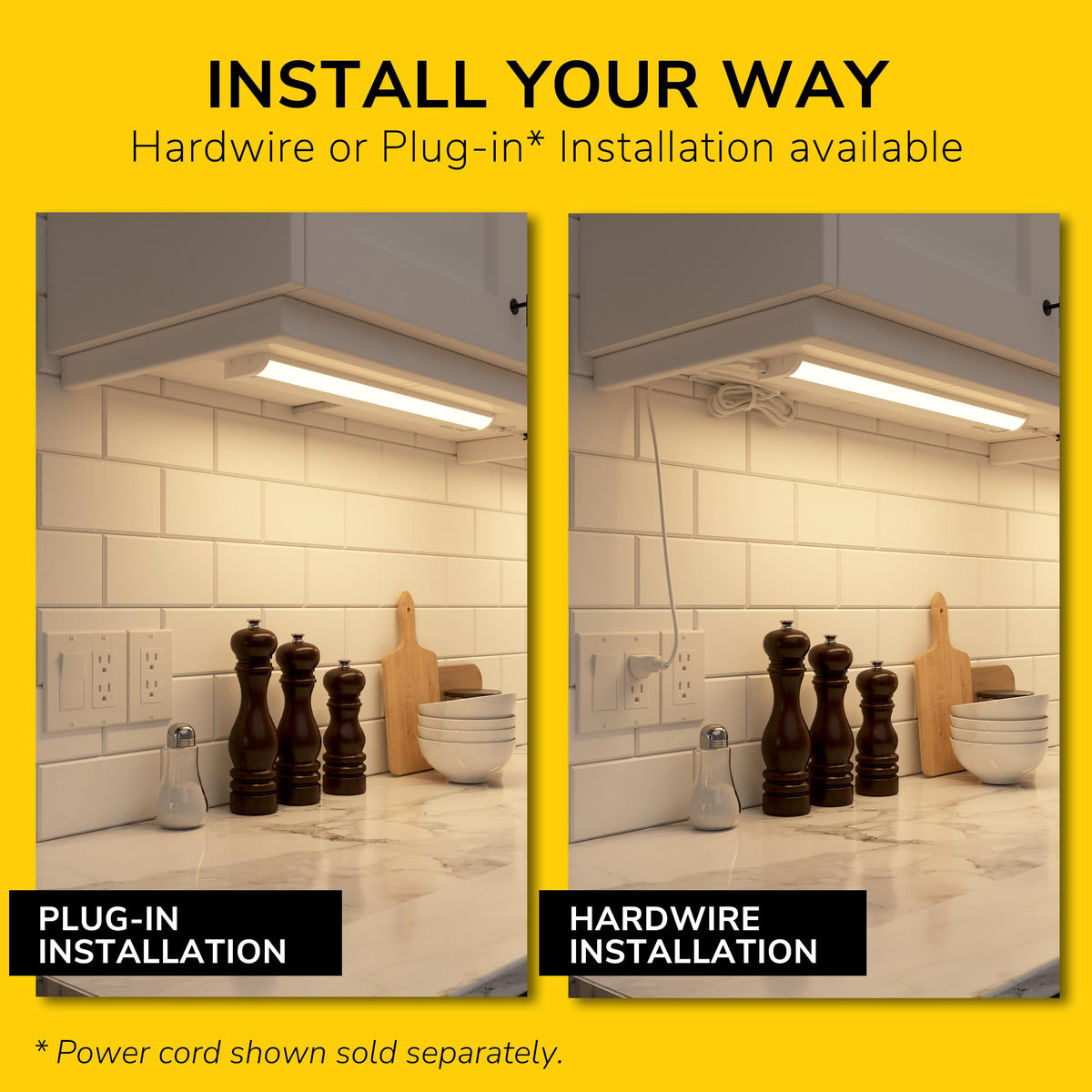 24-Inch LED Under Cabinet Light, 5-CCT Selectable, Dimmable, White C383