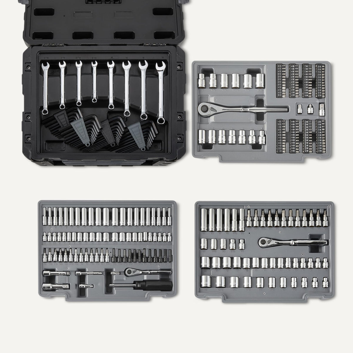 287-Piece Mechanic Socket Set with 3-Drawer Case L954712
