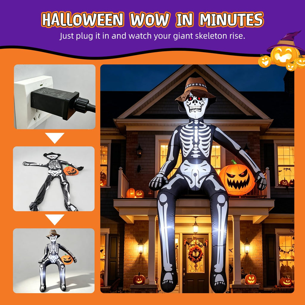 10FT Halloween Inflatable Skeleton J395
