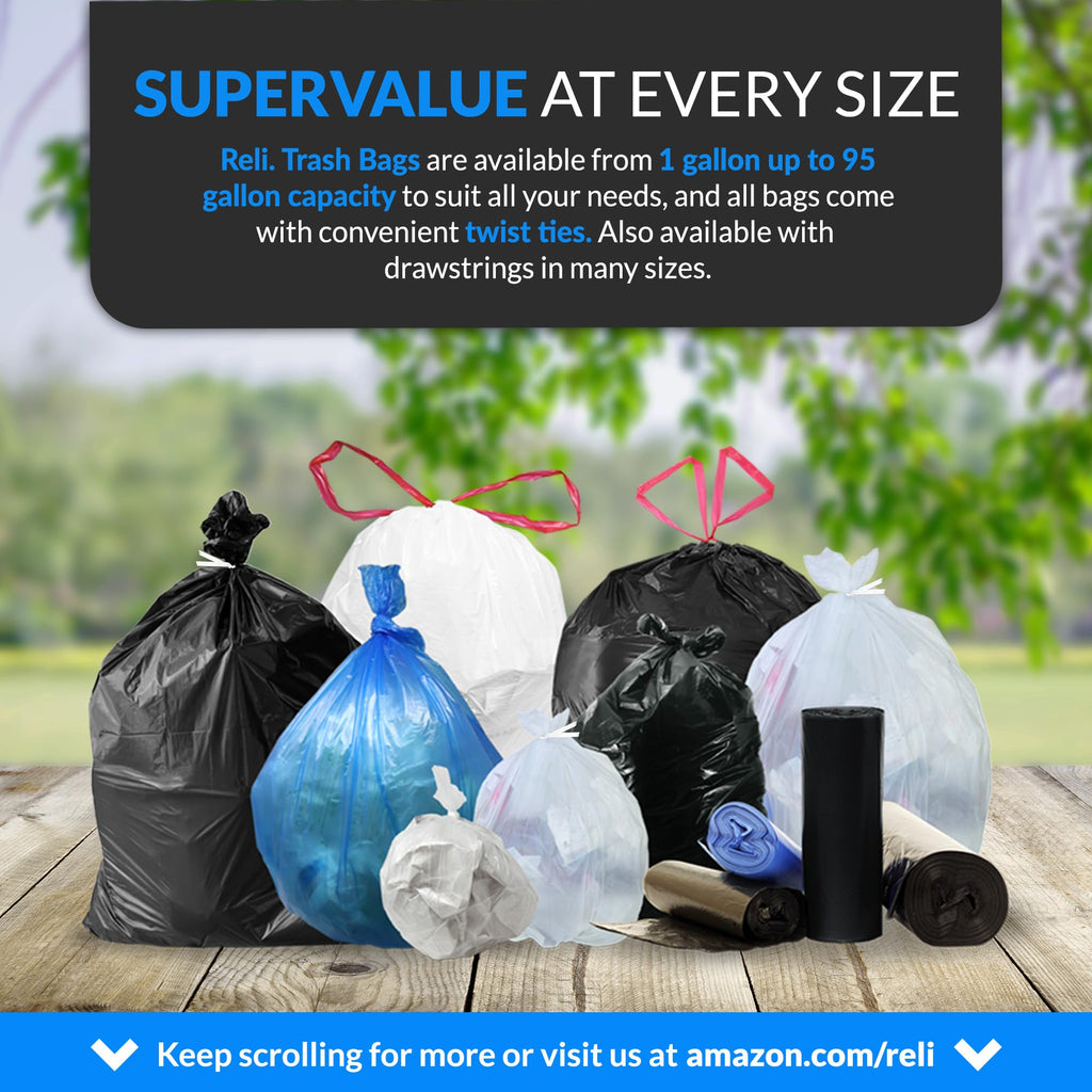 Black Heavy Duty Trash Bags 30 Count W271277