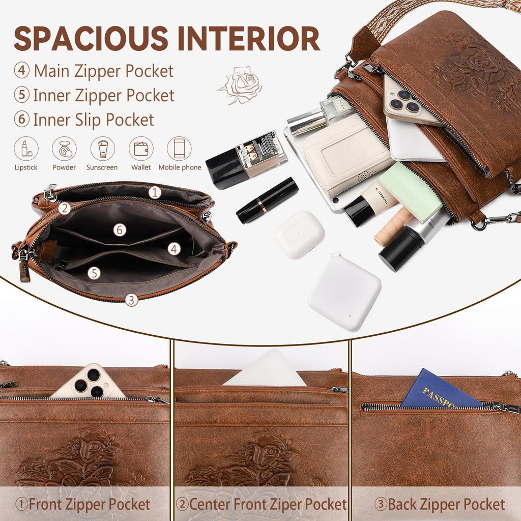 Vegan Leather Crossbody Bag X997