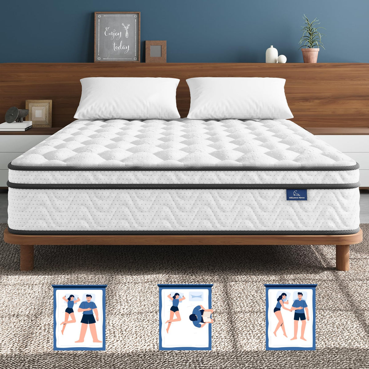 Full 12 Inch Hybrid Mattress in a Box C8634