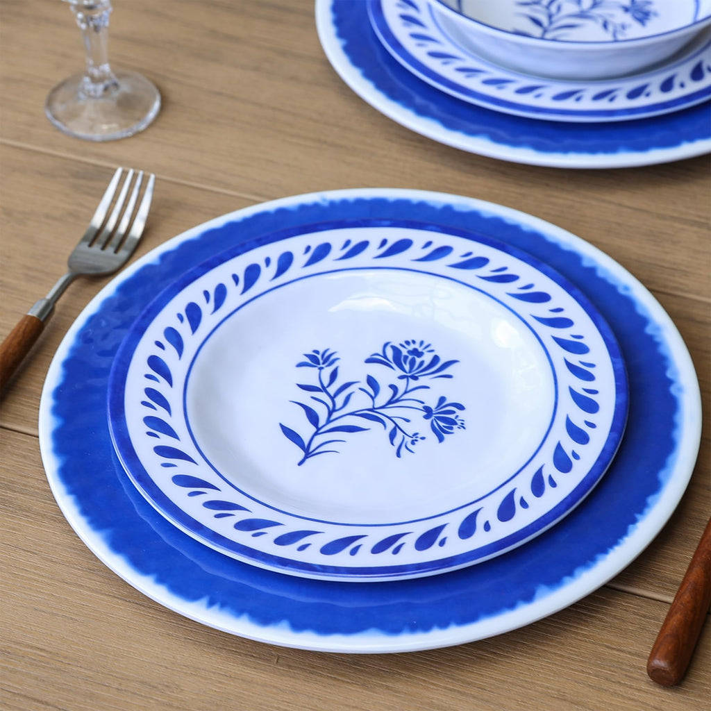 Blue 12-Piece Melamine Dinnerware Set B626335