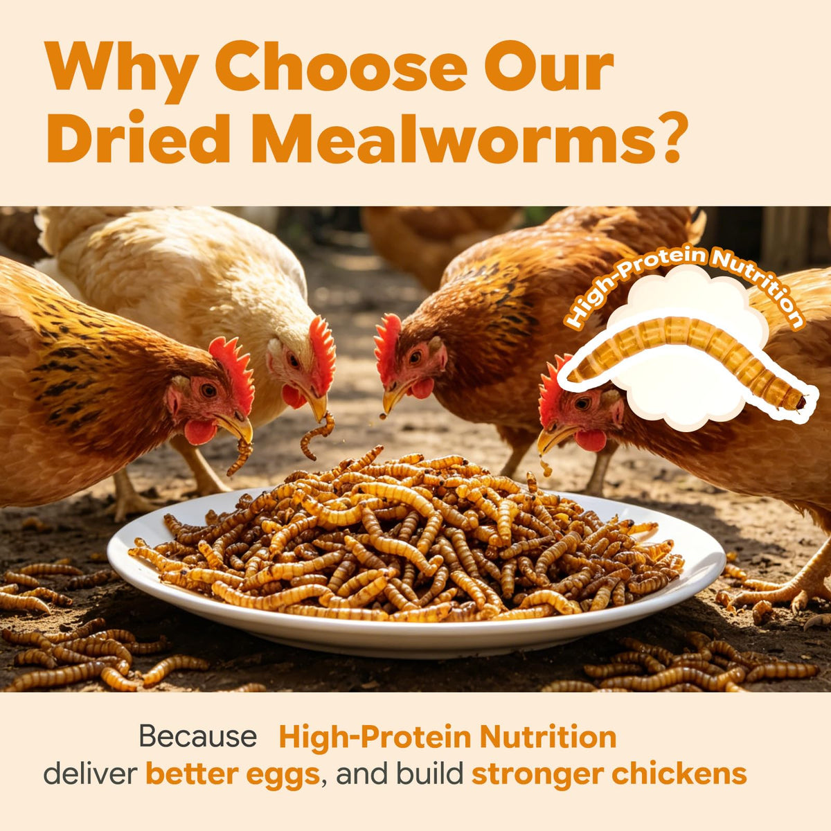 Dried Mealworms High Protein Birds Treat N787