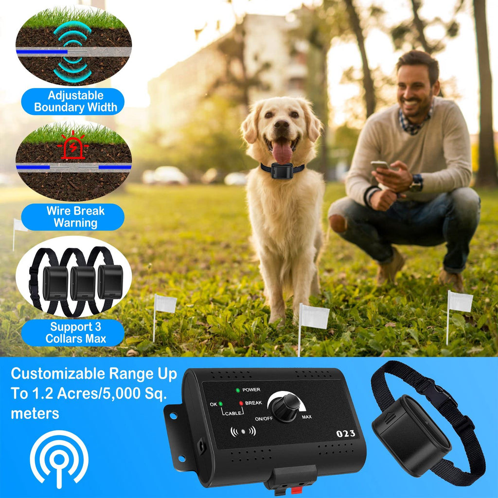Electric Dog Fence System with 2 Waterproof Collar T6271
