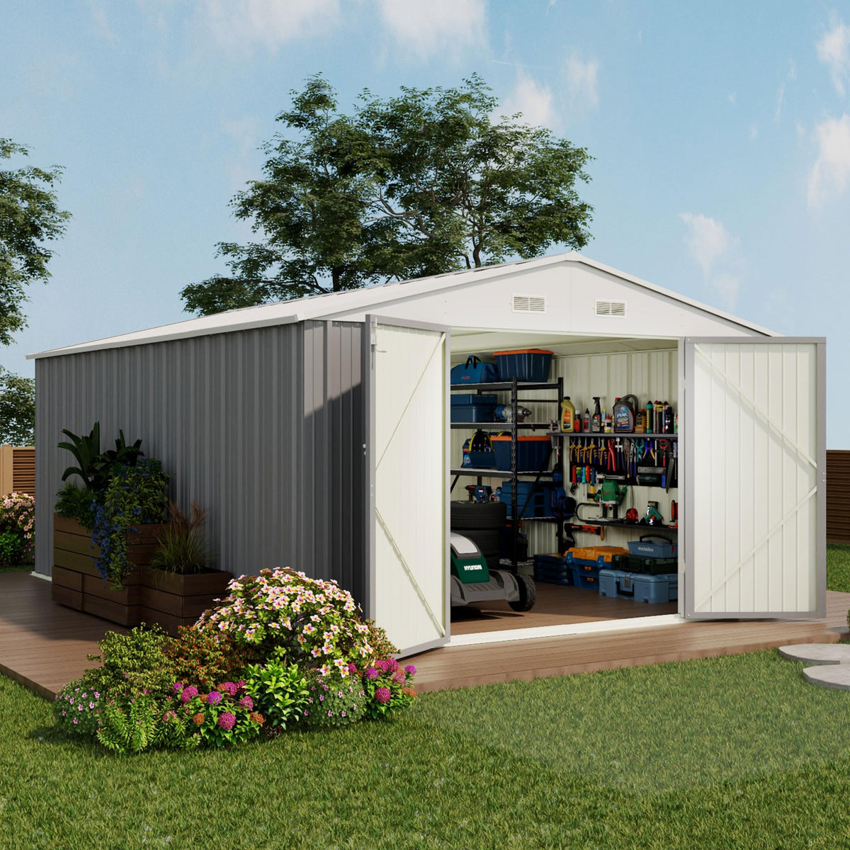 10x14 FT Outdoor Storage Shed Q28657
