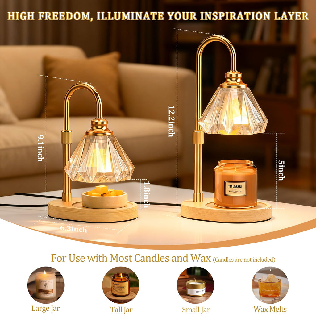 Dimmable Adjustable Candle Warmer Lamp with Timer G934485