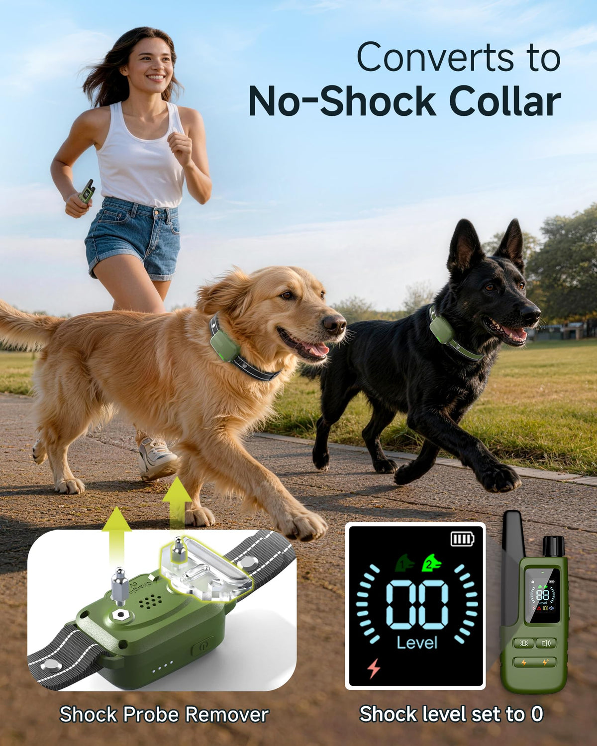 2 Dogs Training Collar with Remote M9518