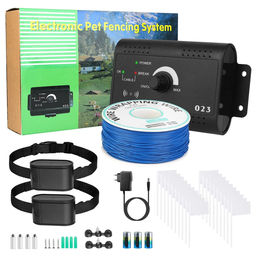 Electric Dog Fence System with 2 Waterproof Collar T6271